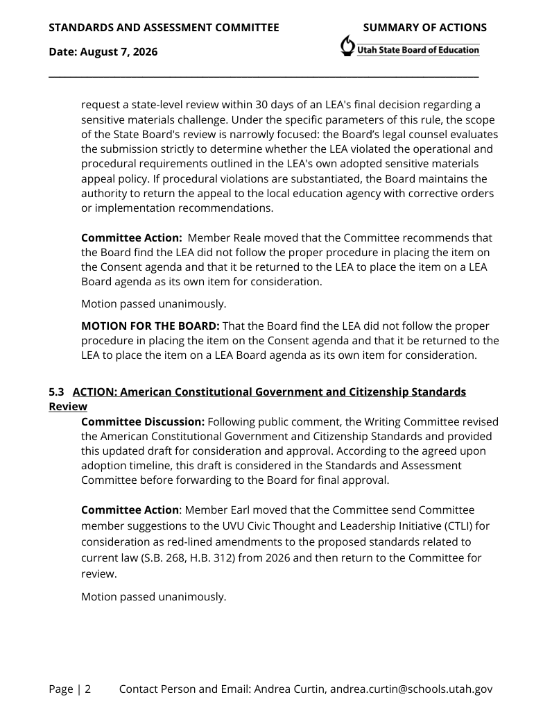 Committee recommendation considered by the Board · PDF — record page 2