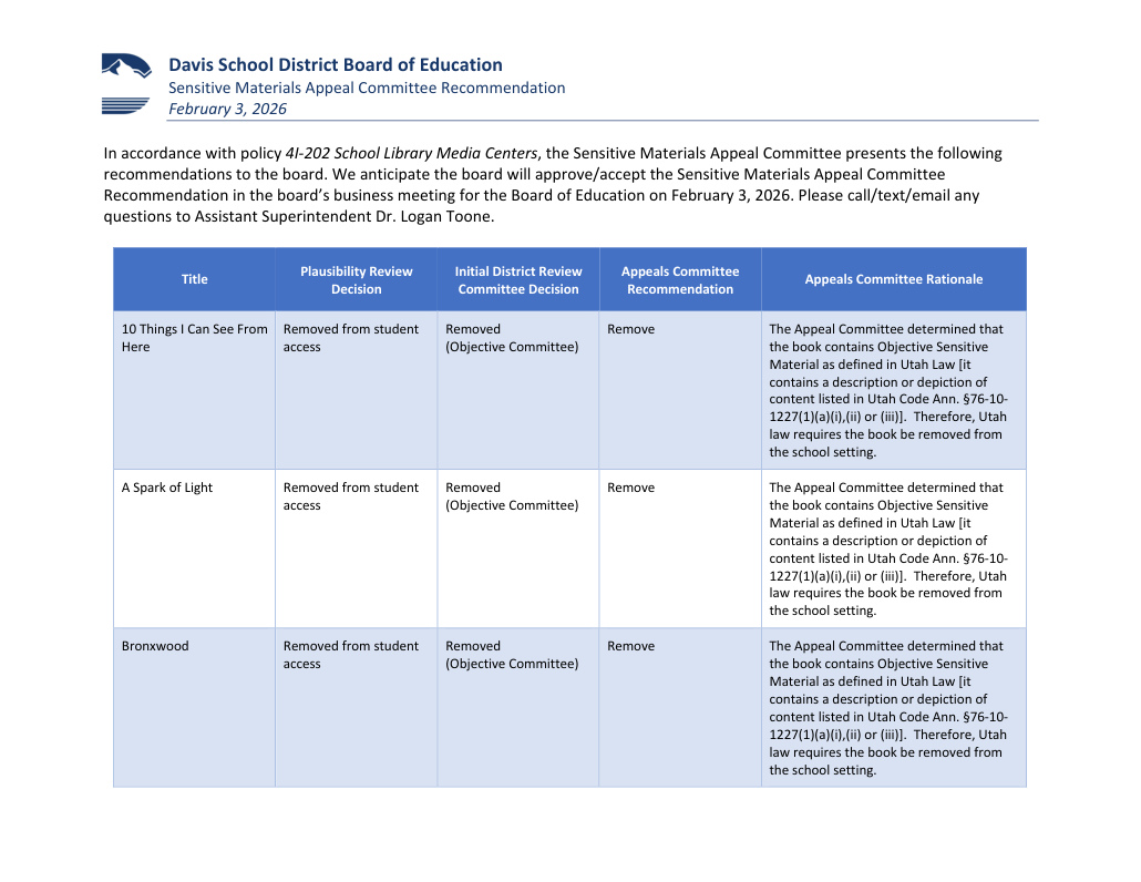 Davis appeal recommendations · PDF — record page 1