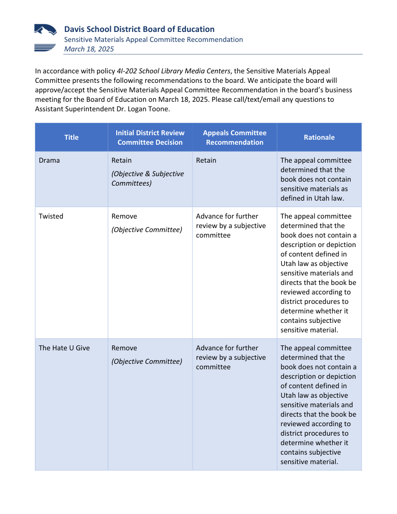 Davis appeal recommendations · PDF — record page 1