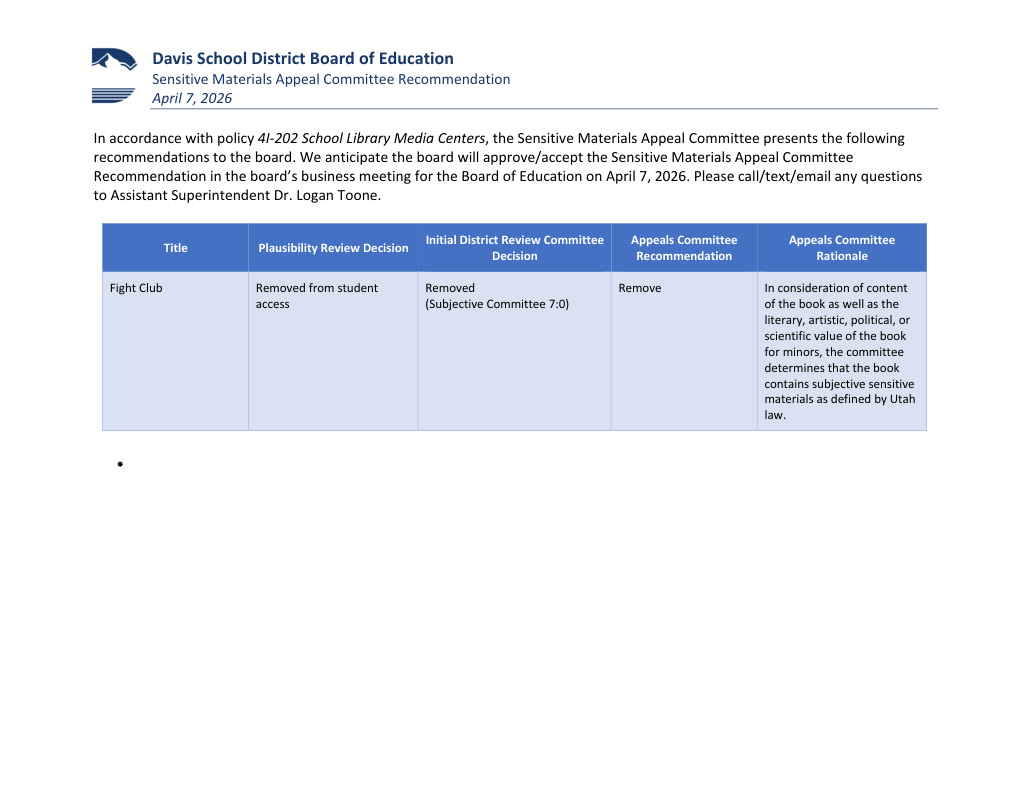 Davis appeal recommendations · PDF — record page 1