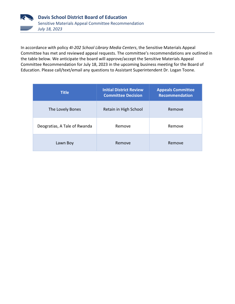 Davis appeal recommendations · PDF — record page 1