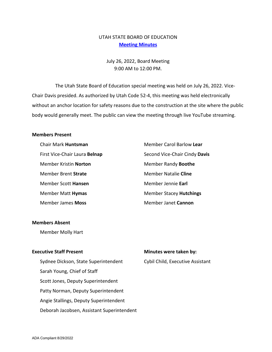 July 26, 2022: July 26 minutes · PDF, page 1